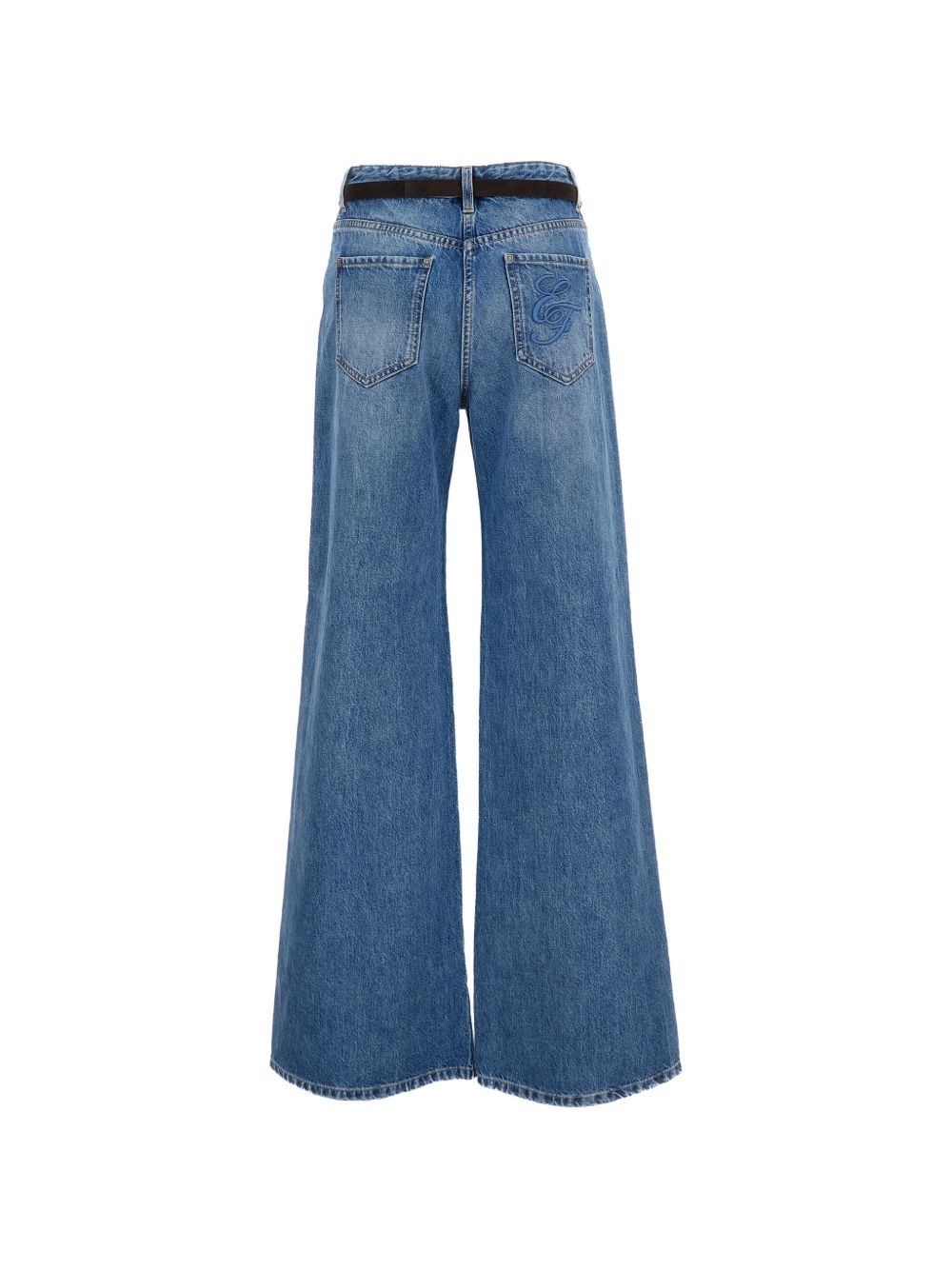 Jeans a gamba ampia con cintura 