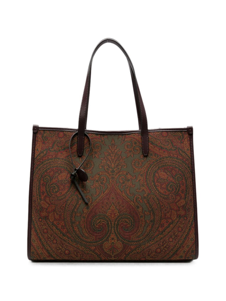 Borsa tote con stampa paisley 