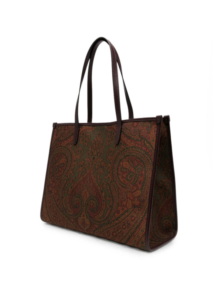 Borsa tote con stampa paisley 