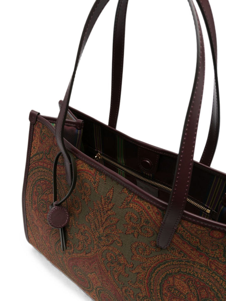 Borsa tote con stampa paisley 