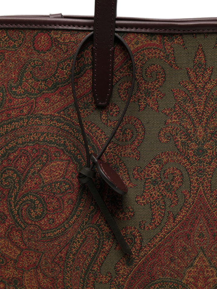 Borsa tote con stampa paisley 