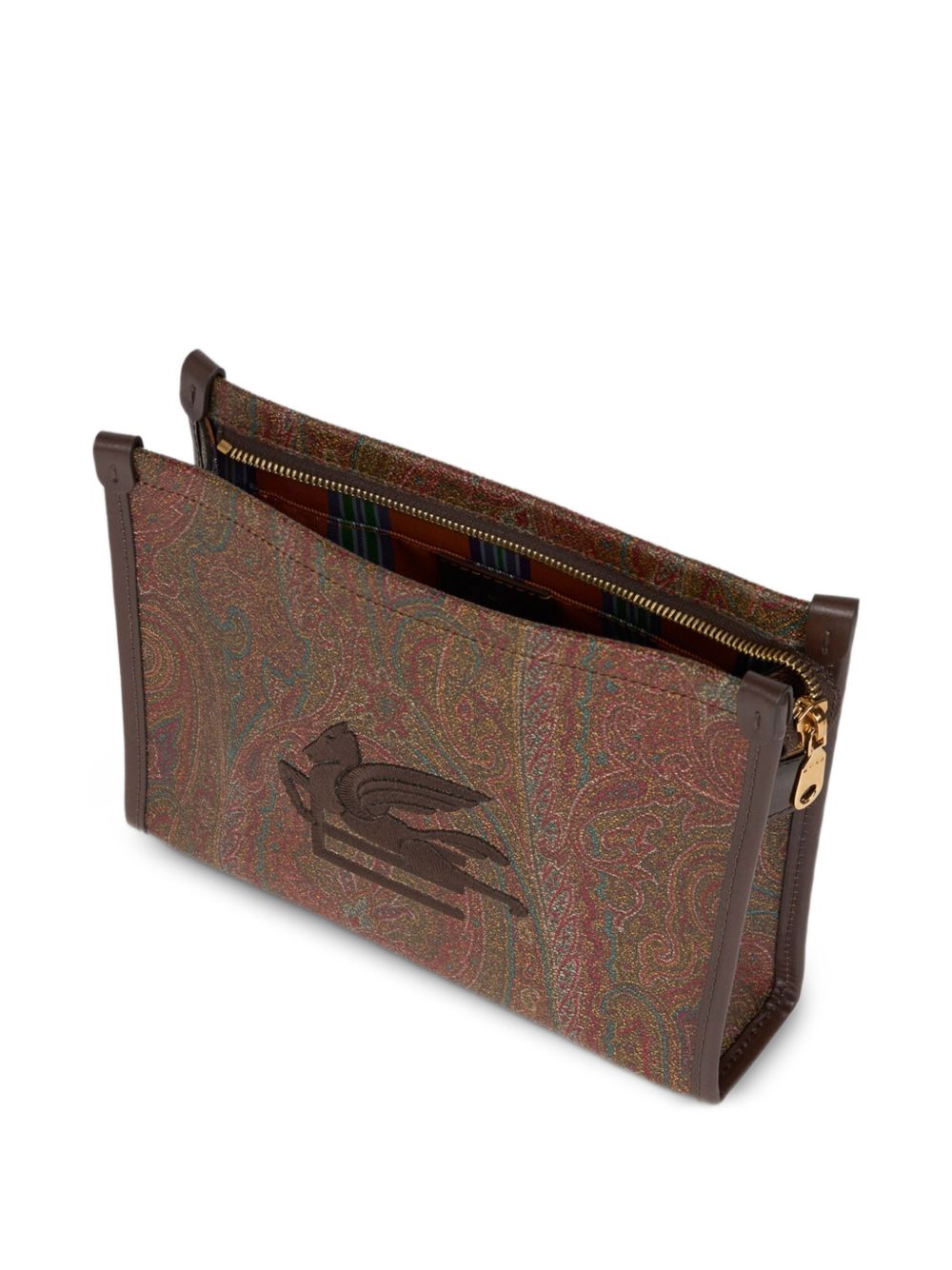 Clutch con stampa paisley 