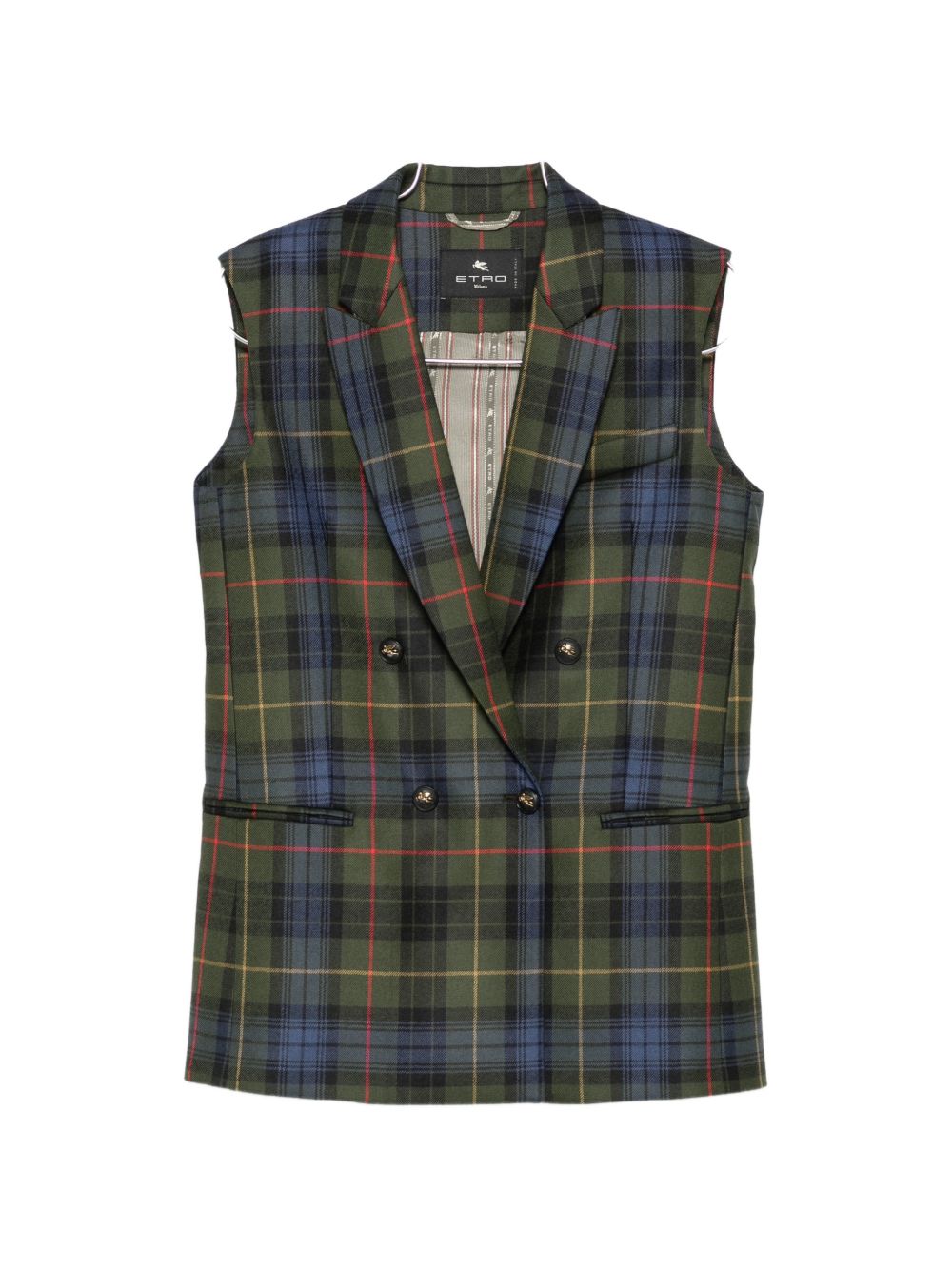 Gilet doppiopetto tartan 