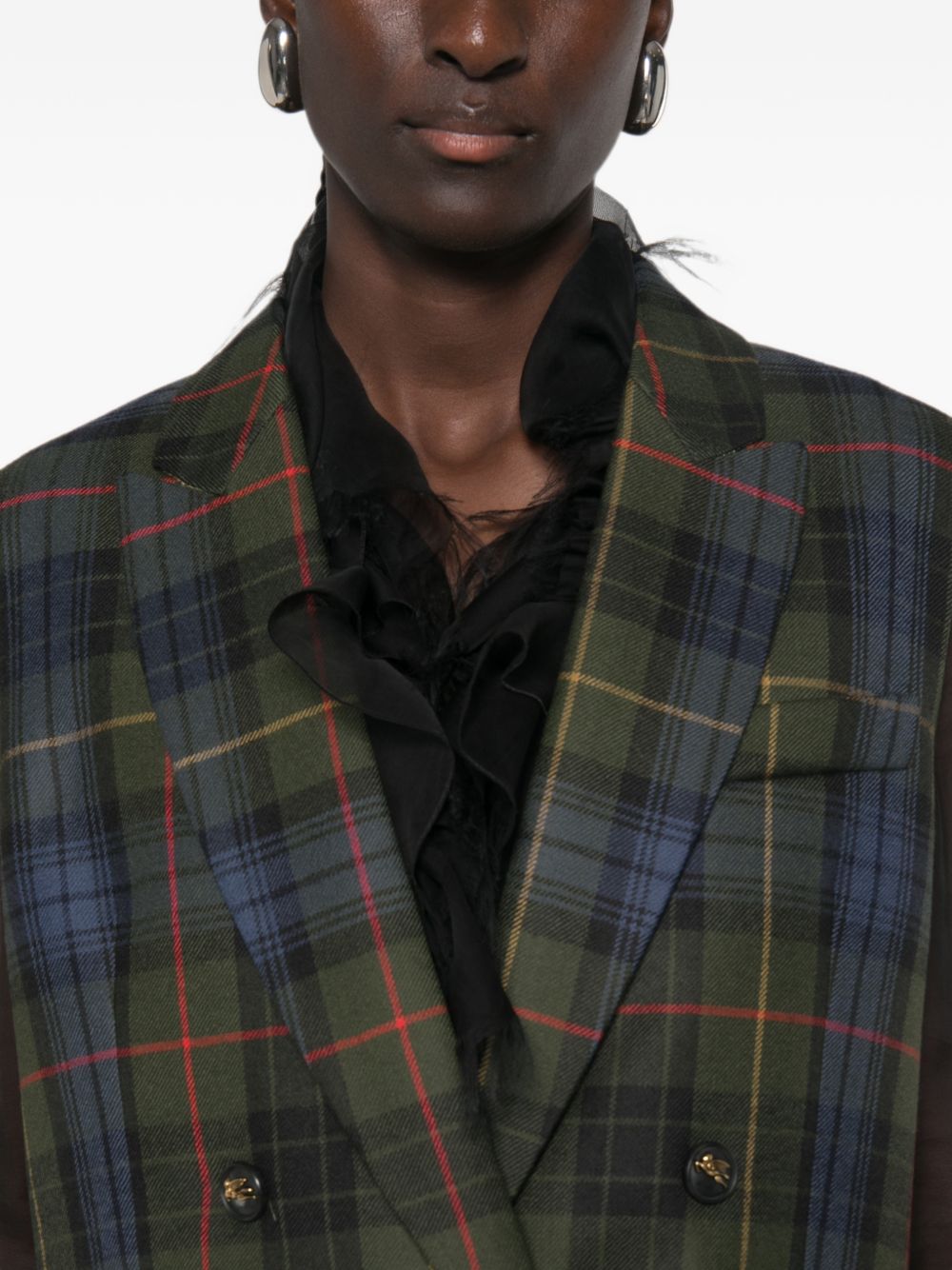 Gilet doppiopetto tartan 