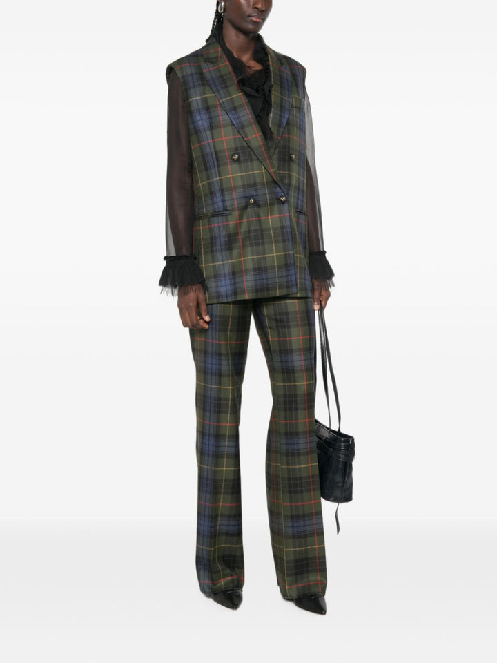 Gilet doppiopetto tartan 