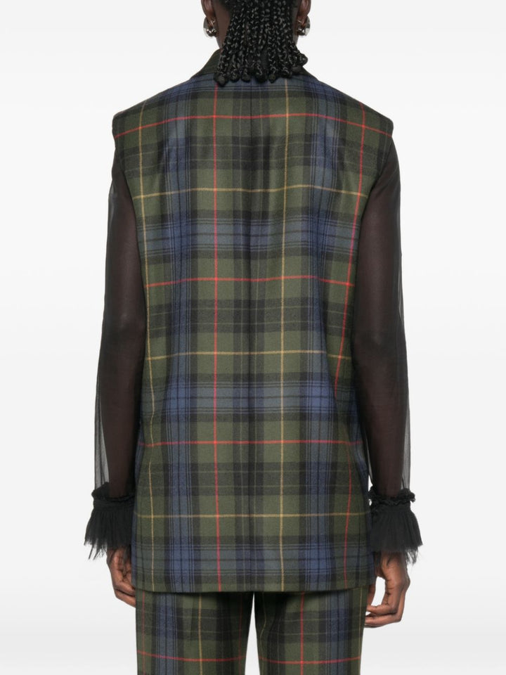 Gilet doppiopetto tartan 