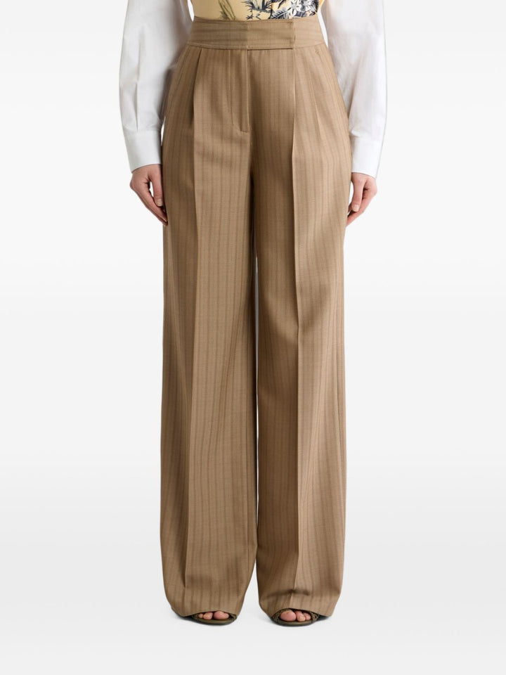 Pantaloni in lana jacquard 