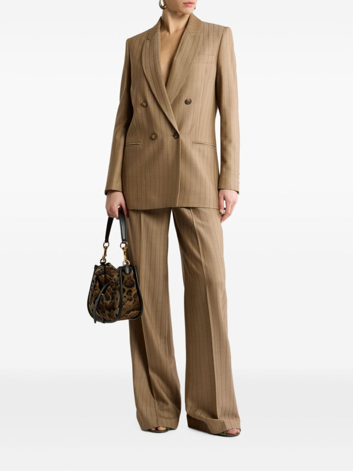 Pantaloni in lana jacquard 