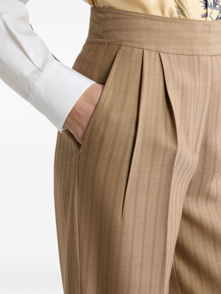 Pantaloni in lana jacquard 