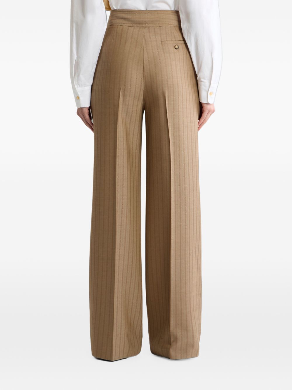 Pantaloni in lana jacquard 
