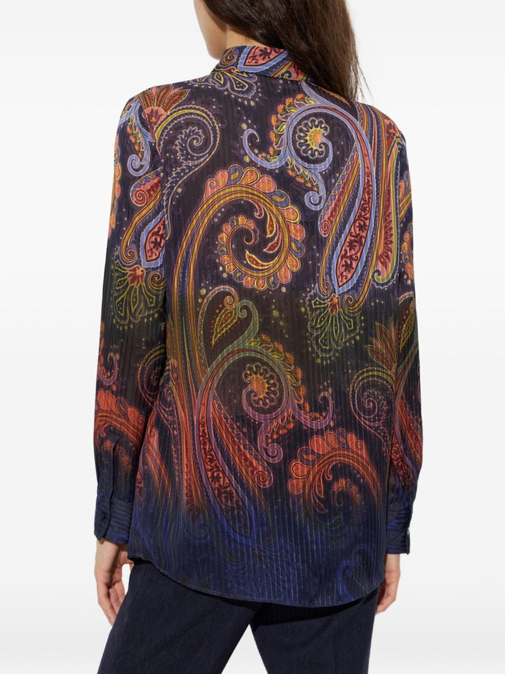 Camicia con stampa paisley 