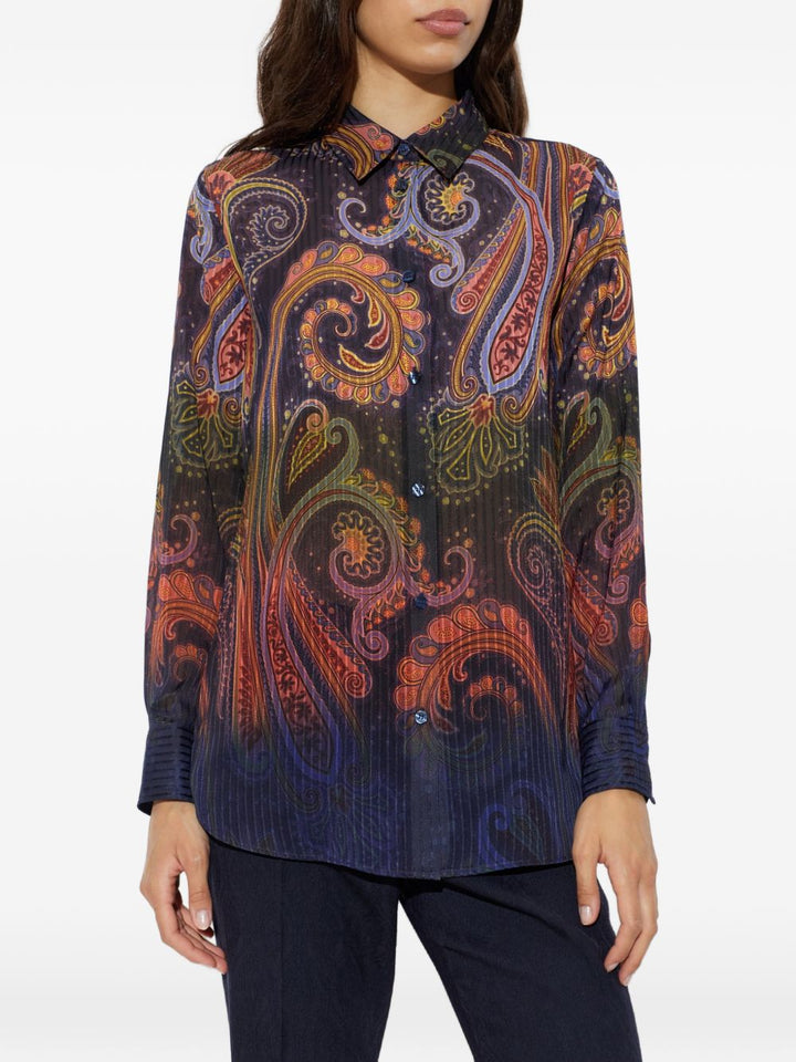 Camicia con stampa paisley 