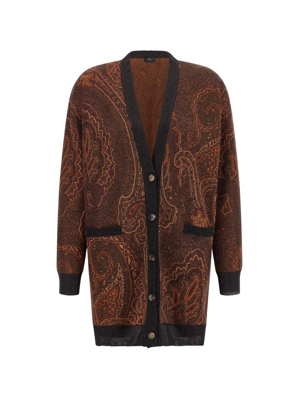 Cardigan con stampa paisley 