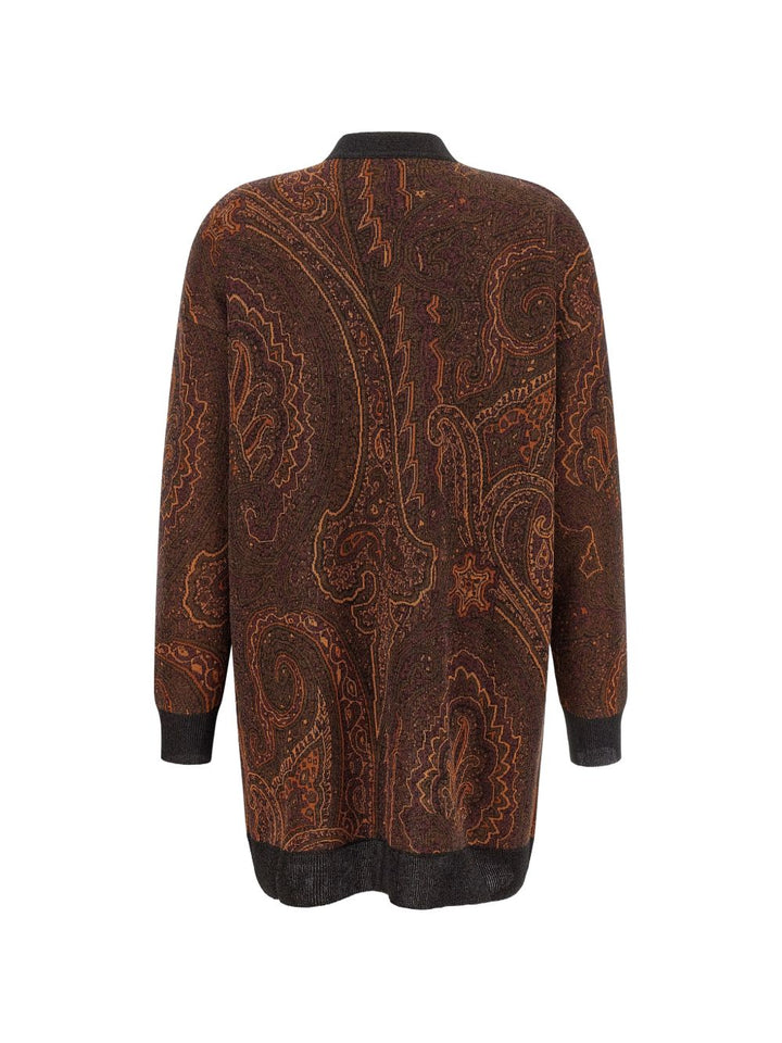 Cardigan con stampa paisley 
