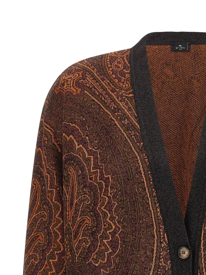 Cardigan con stampa paisley 