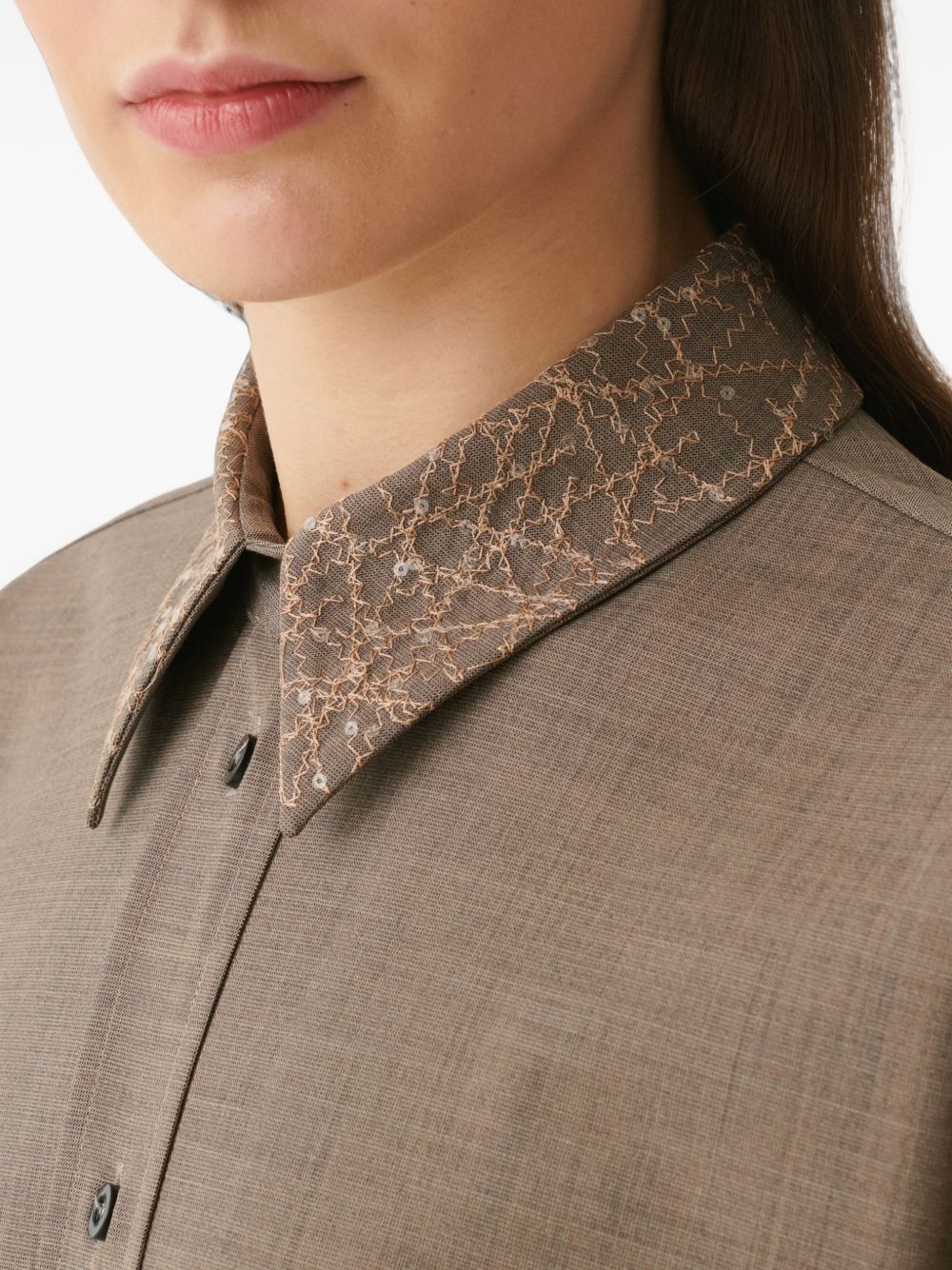 Camicia con pailettes 