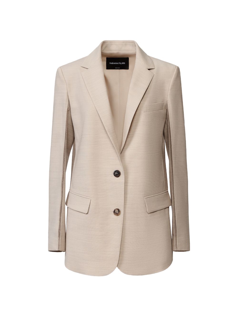 Blazer monopetto con perline 