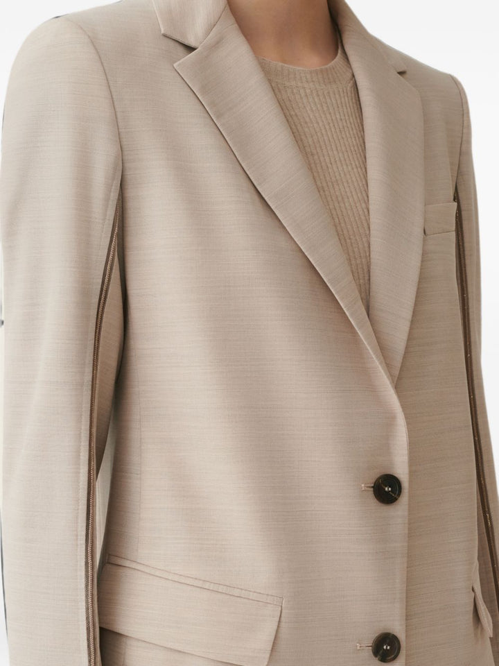Blazer monopetto con perline 