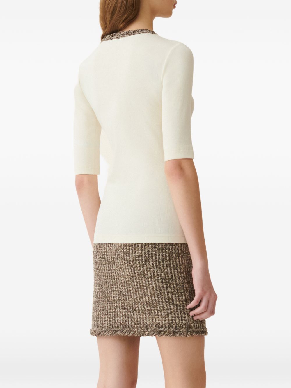 T-shirt a maniche corte con paillettes 