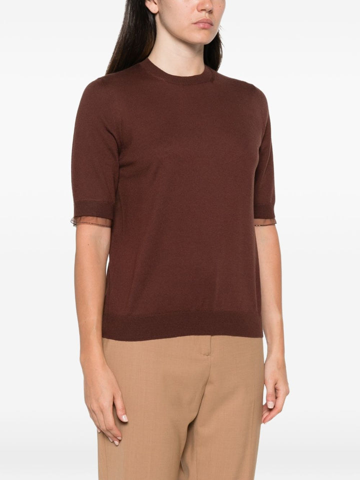 Maglia con finiture in tulle 