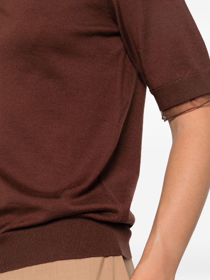Maglia con finiture in tulle 