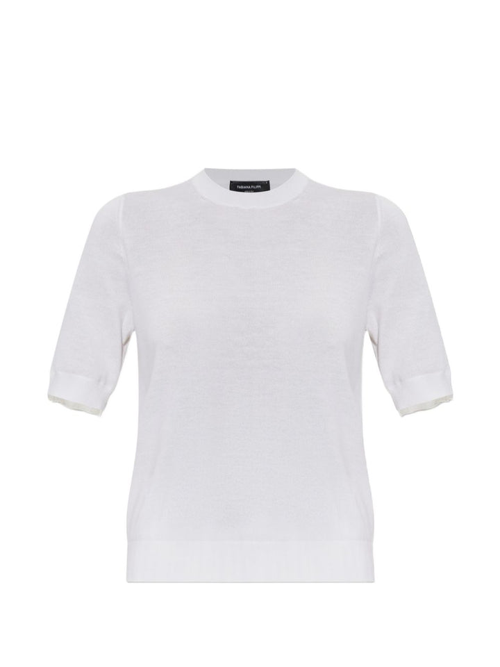 Maglia con finiture in tulle 