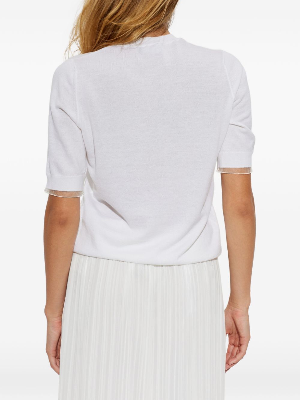 Maglia con finiture in tulle 