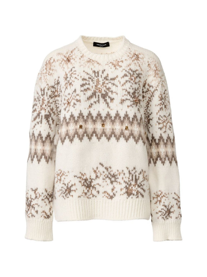 Maglione con cristalli 