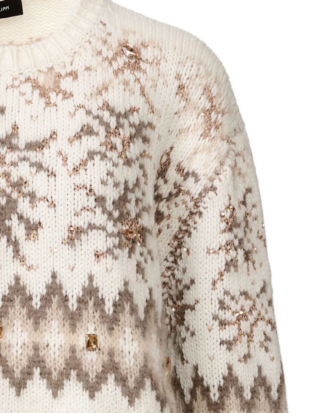 Maglione con cristalli 