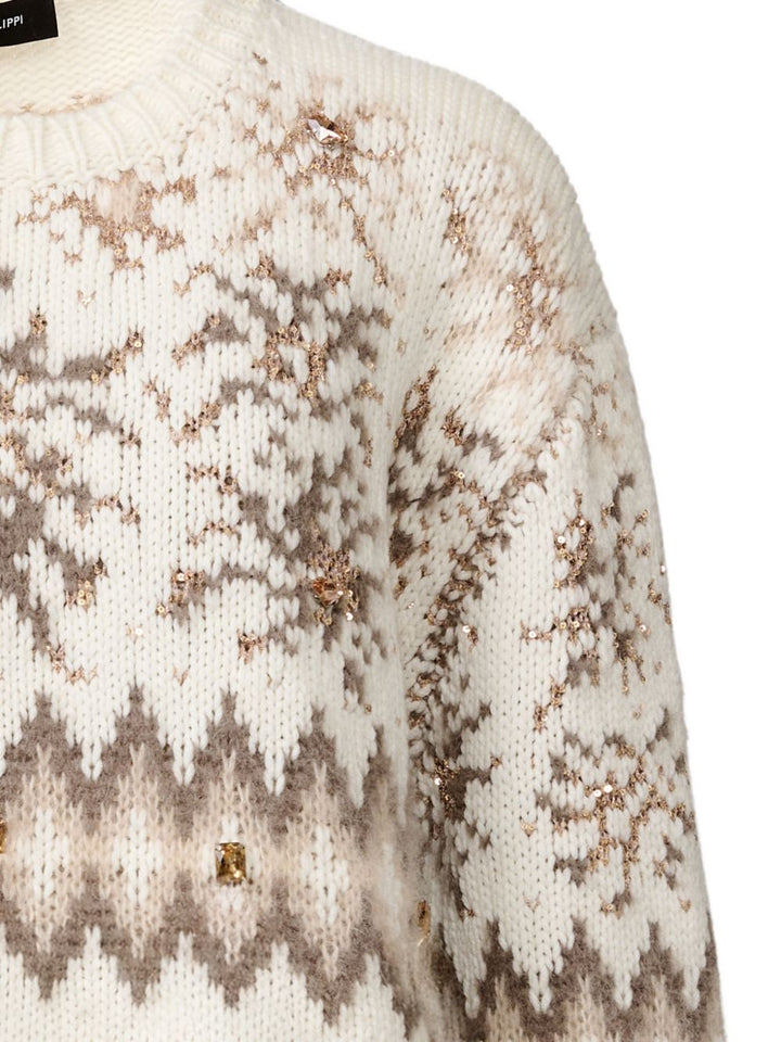 Maglione con cristalli 