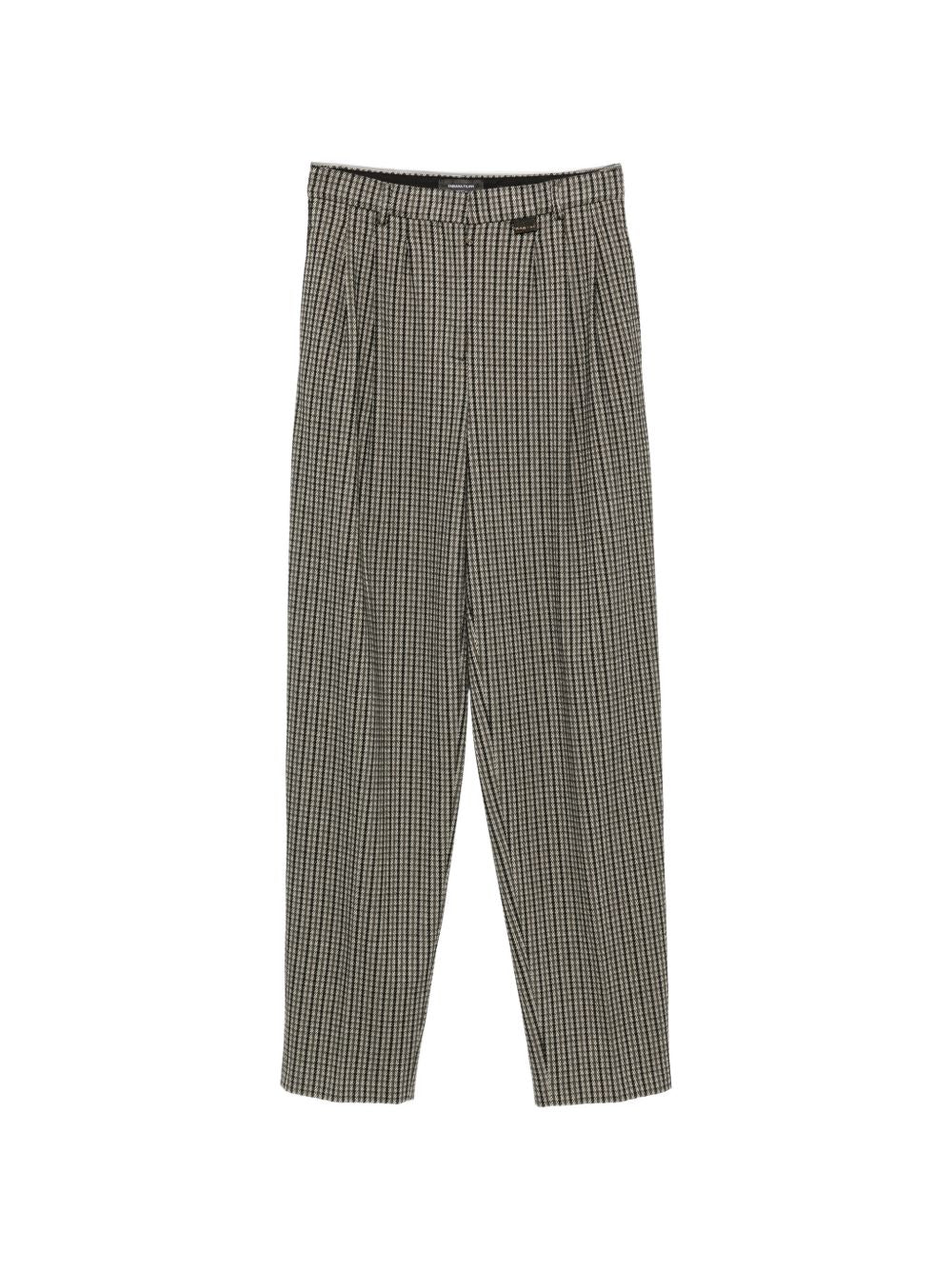 Pantaloni con motivo pied-de-poule 