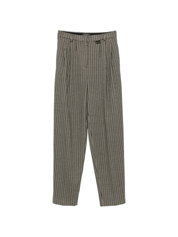 Pantaloni con motivo pied-de-poule 