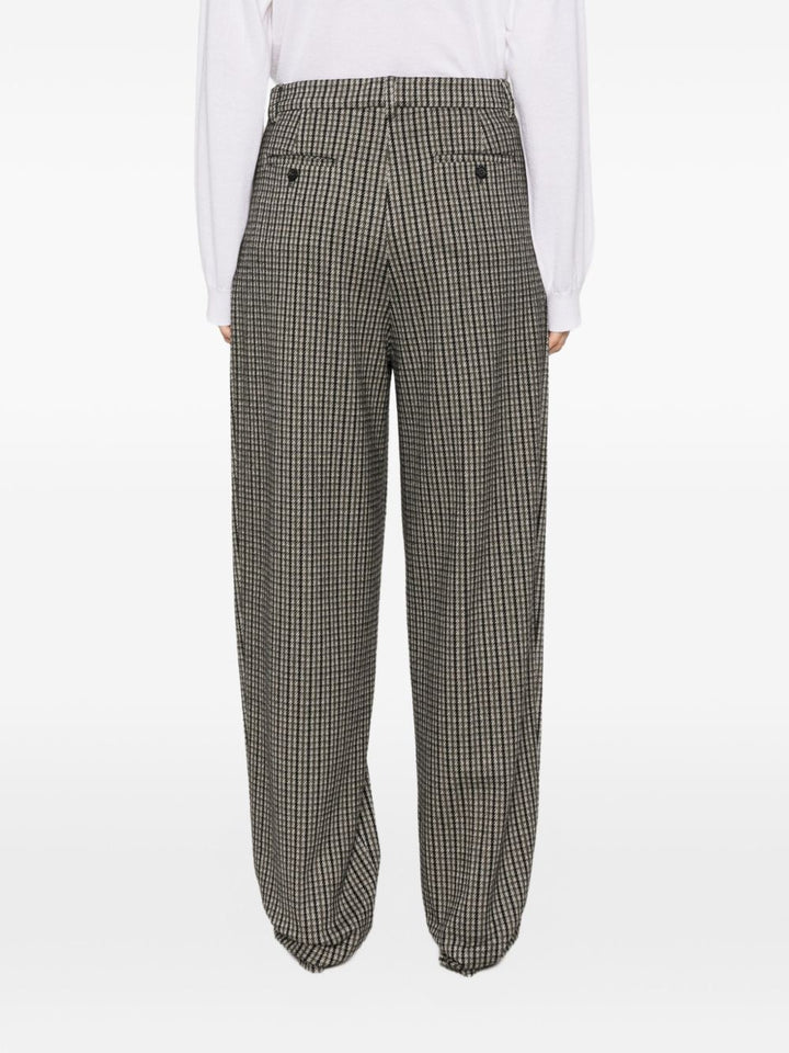 Pantaloni con motivo pied-de-poule 