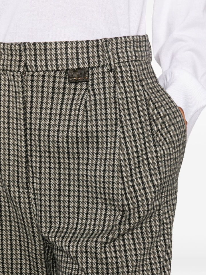 Pantaloni con motivo pied-de-poule 