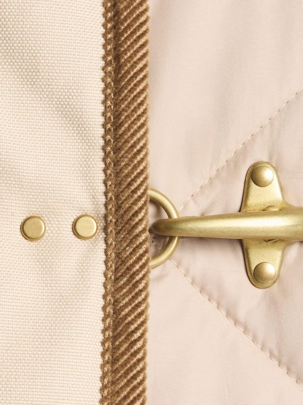 Giacca trapuntata con colletto in shearling 