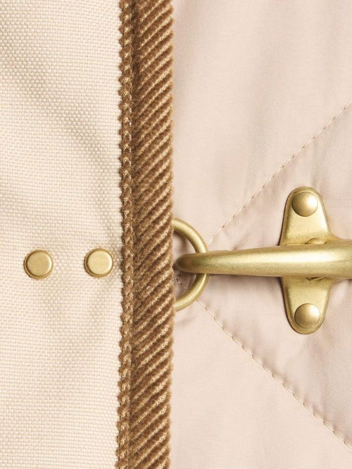 Giacca trapuntata con colletto in shearling 