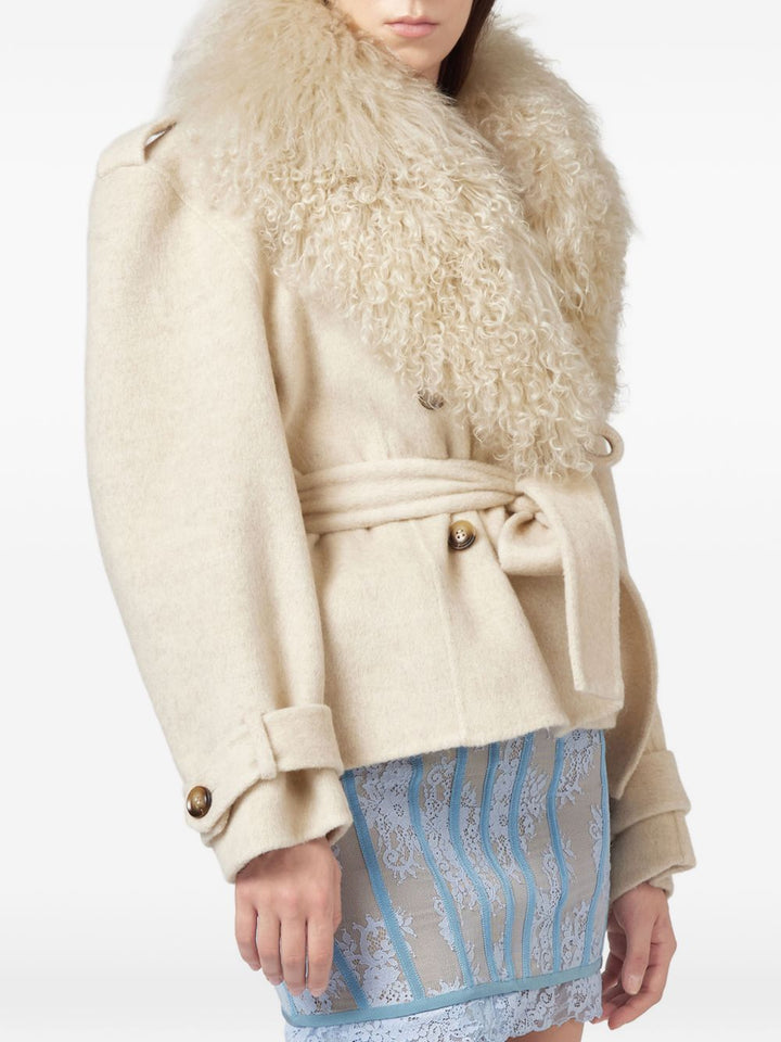 Giacca con collo shearling 