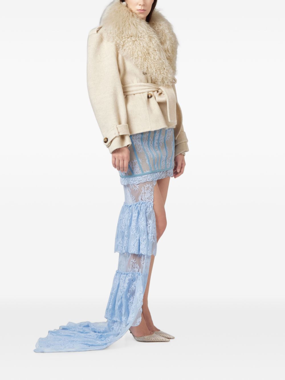 Giacca con collo shearling 