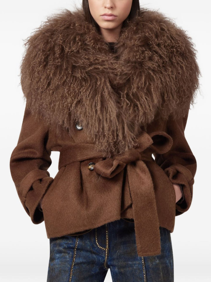 Giacca con collo shearling 
