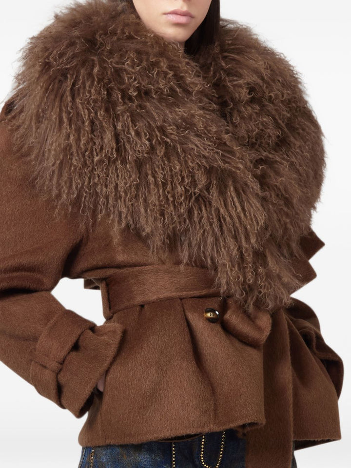 Giacca con collo shearling 
