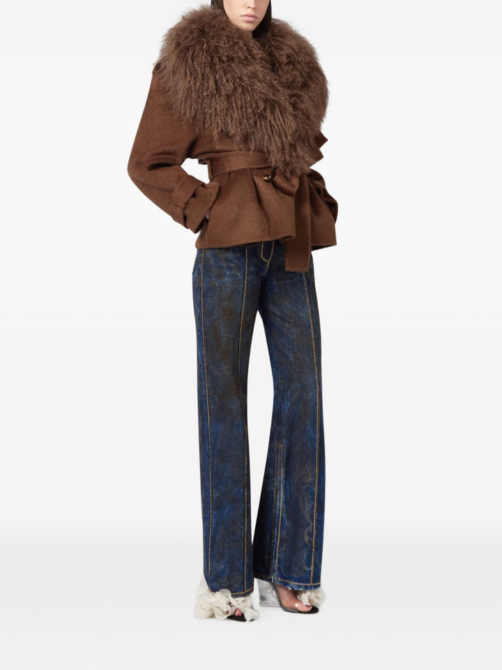 Giacca con collo shearling 