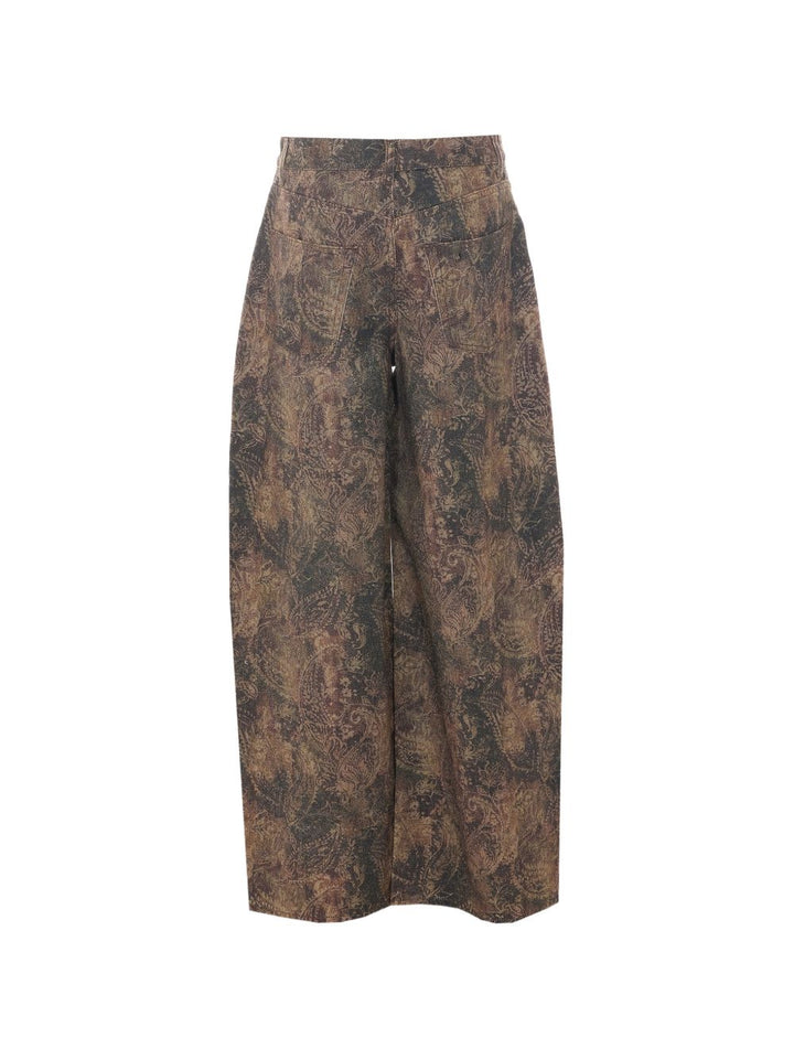 Pantaloni boyfriend con stampa glitterata di liu jo. 