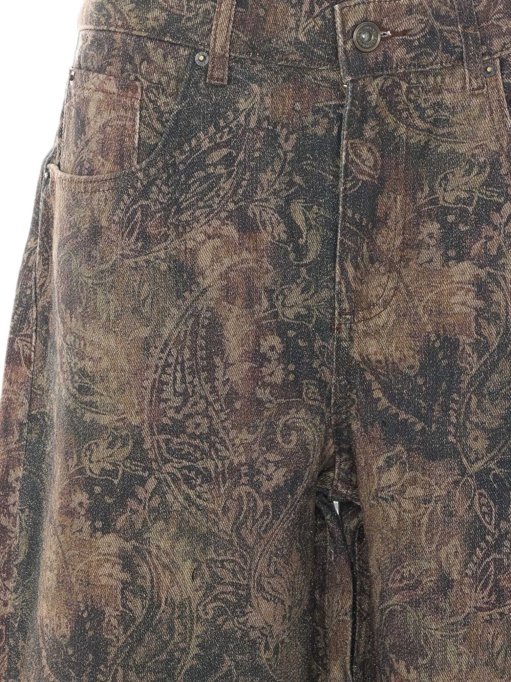 Pantaloni boyfriend con stampa glitterata di liu jo. 