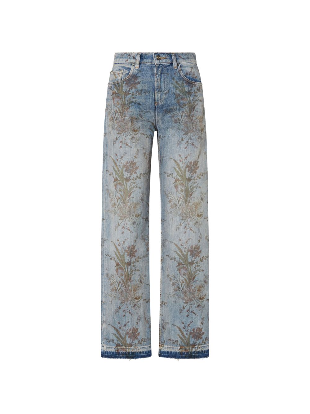 Jeans a vita alta con stampa di liu jo. 
