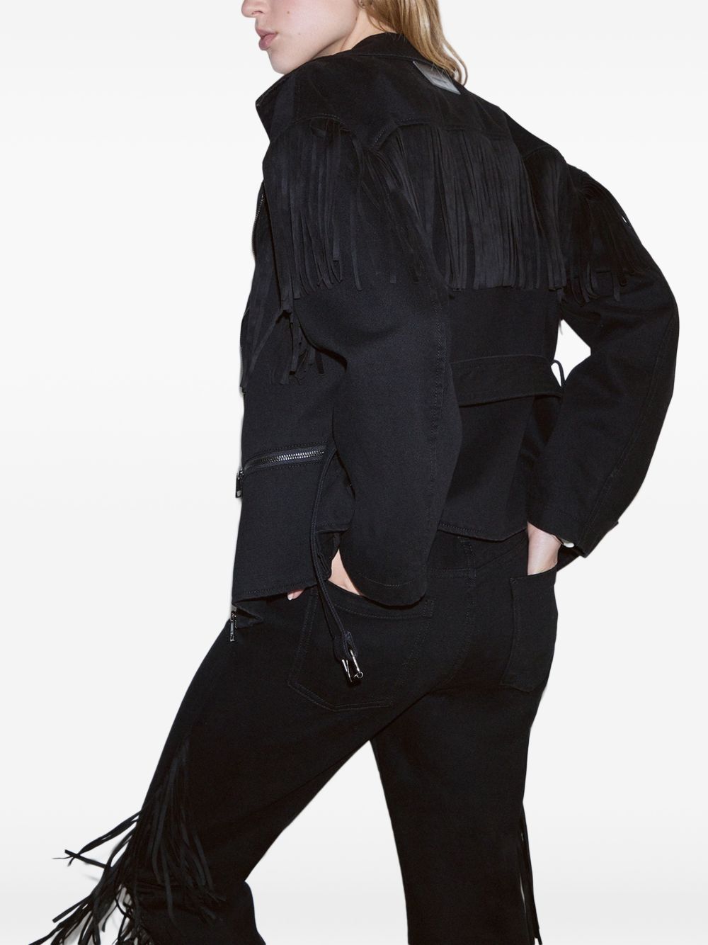 Giacca di jeans con frange di liu jo. 
