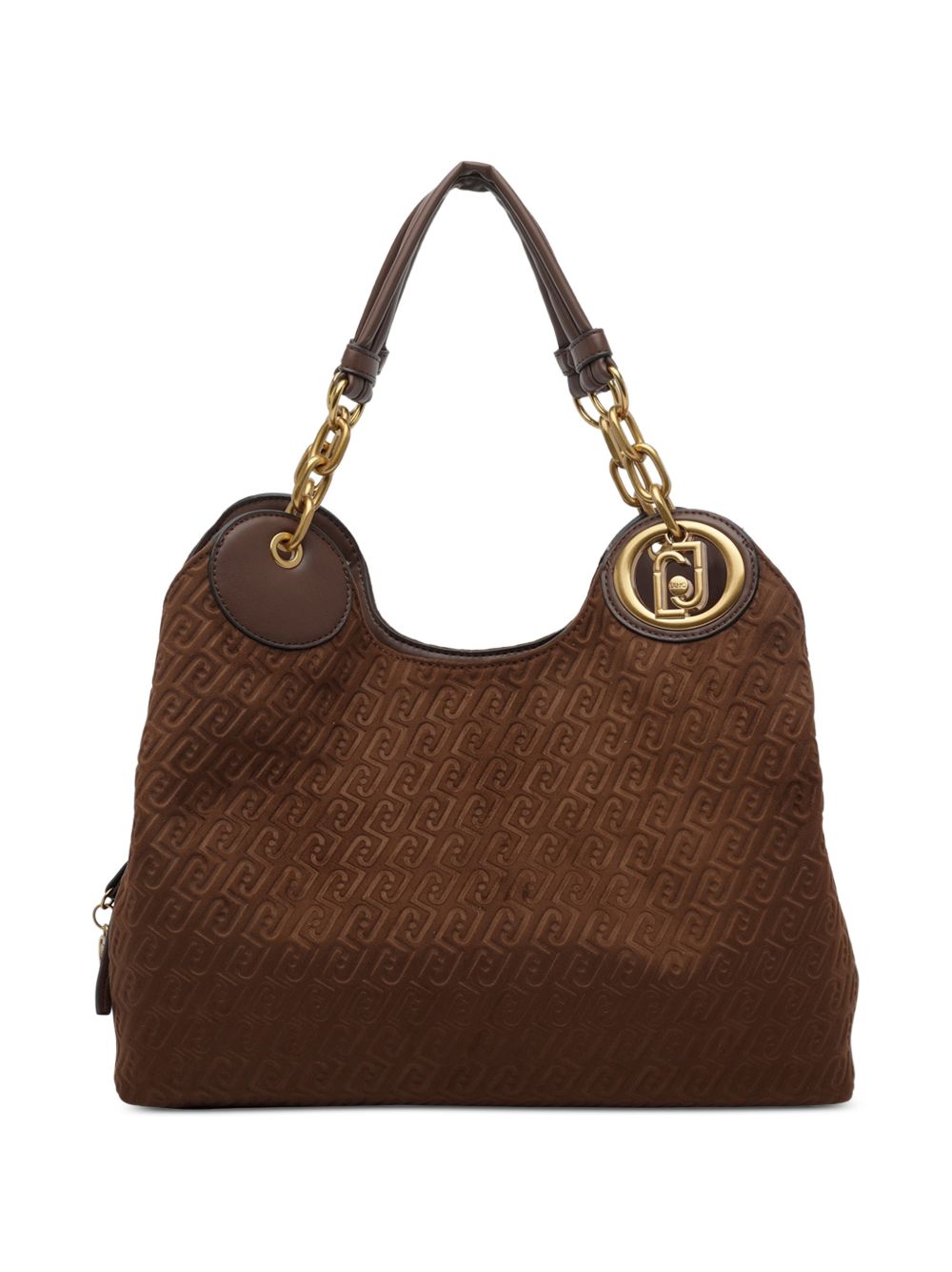 Borsa tote a catena con monogramma in rilievo 