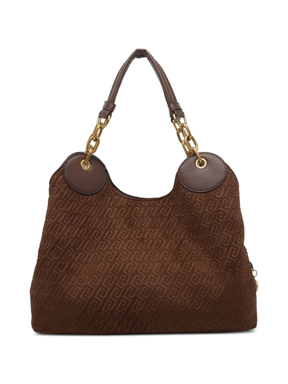 Borsa tote a catena con monogramma in rilievo 