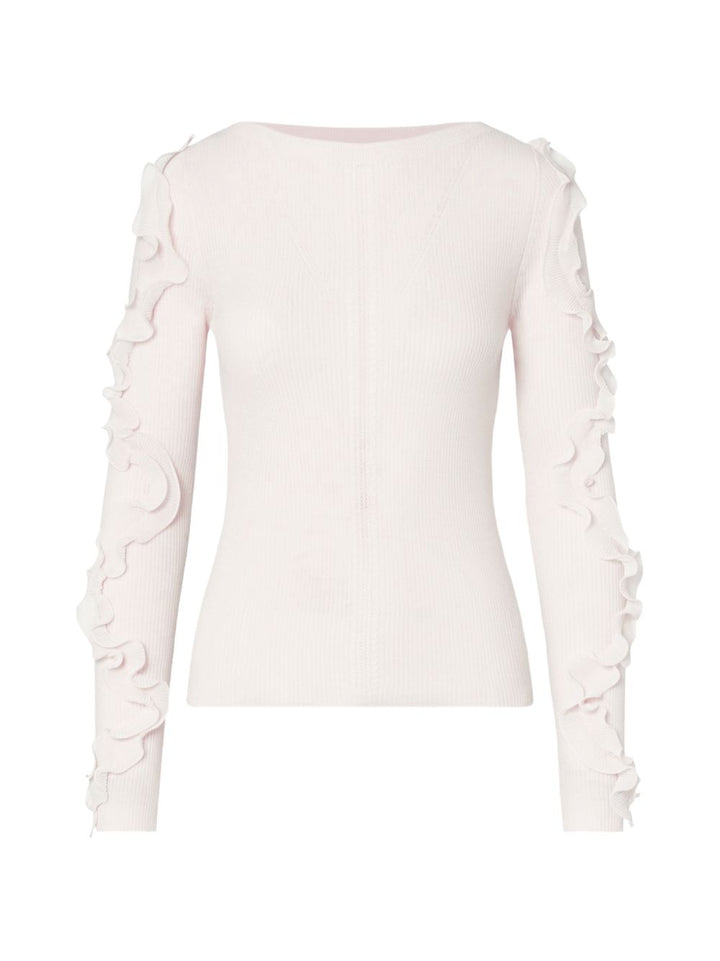 MAGLIONE TRAFORATO CON VOLANT DI LIU JO 
