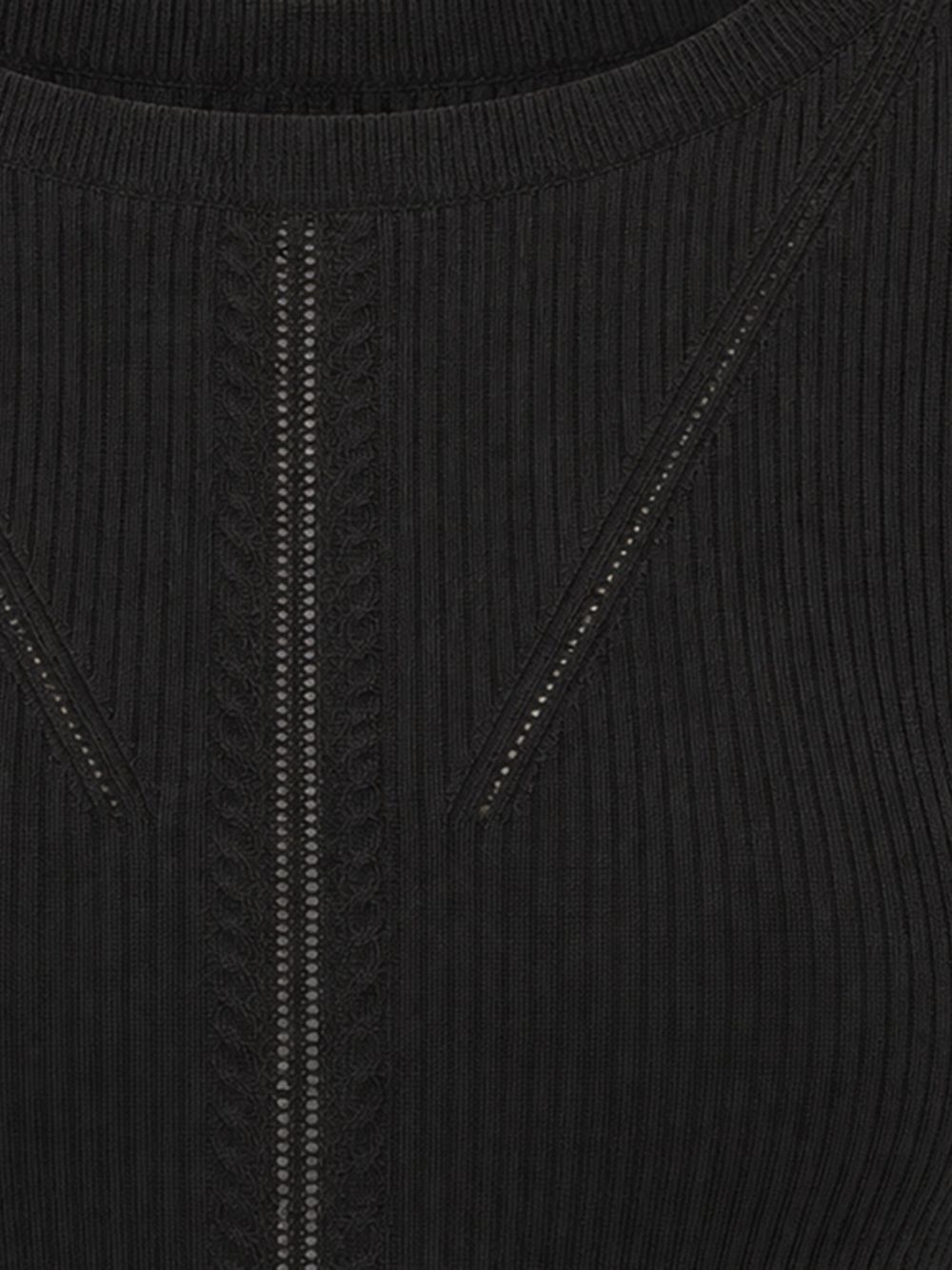 maglione traforato con volant di liu jo colore moka 