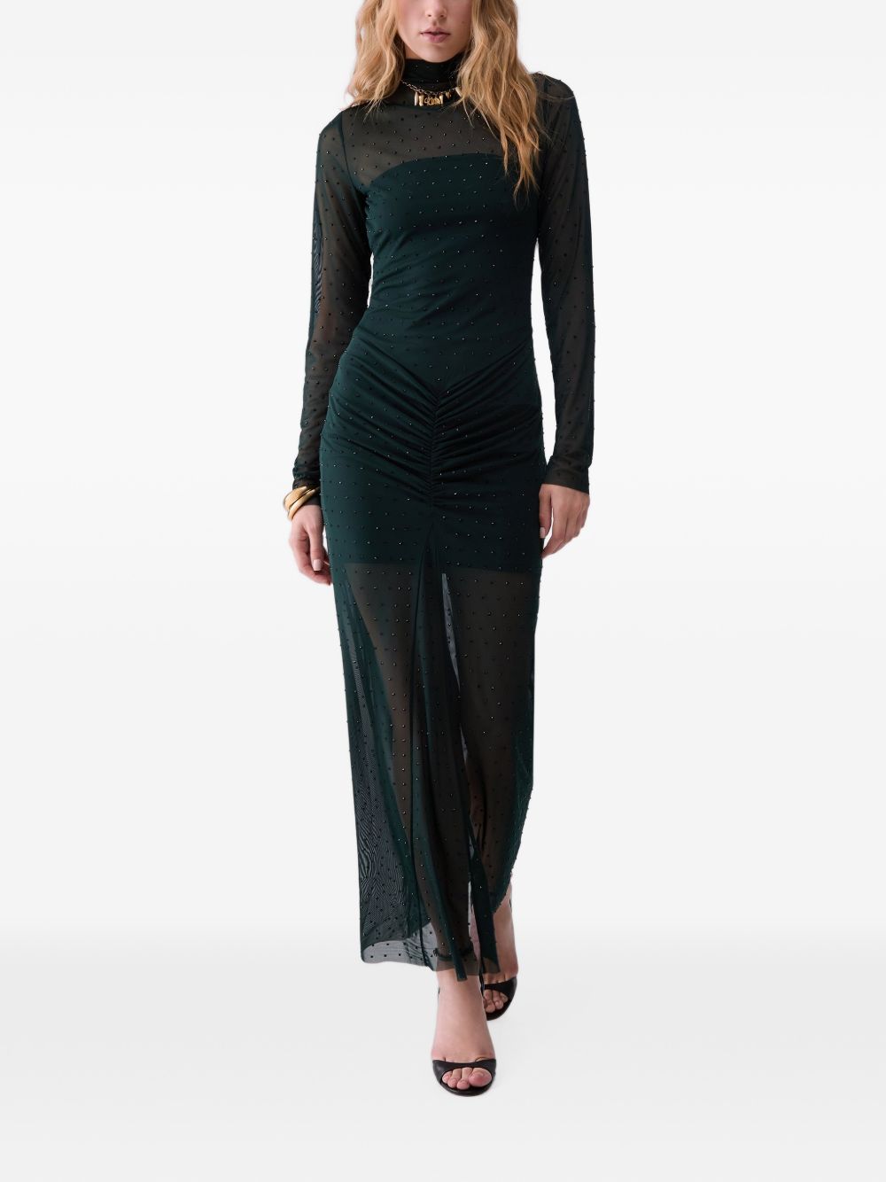 Abito lungo in tulle con strass bosco di Liu Jo 